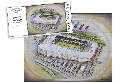 Swansea City FC Liberty Stadium Art Jigsaw Puzzle